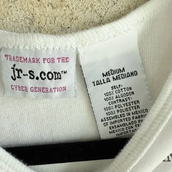 Y2K Tank Top Graphic City Print White Black Sleeveless Shirt Vtg Cotton Womens M - Picture 5 of 8